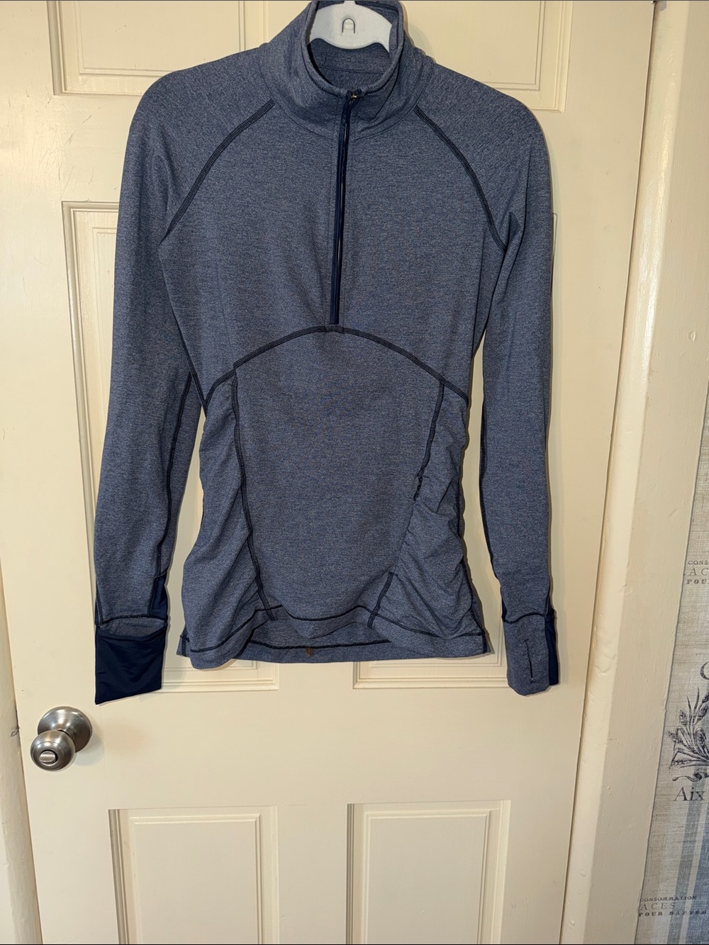 lululemon athletica Heather Navy Quarter-Zip Swim Coverup